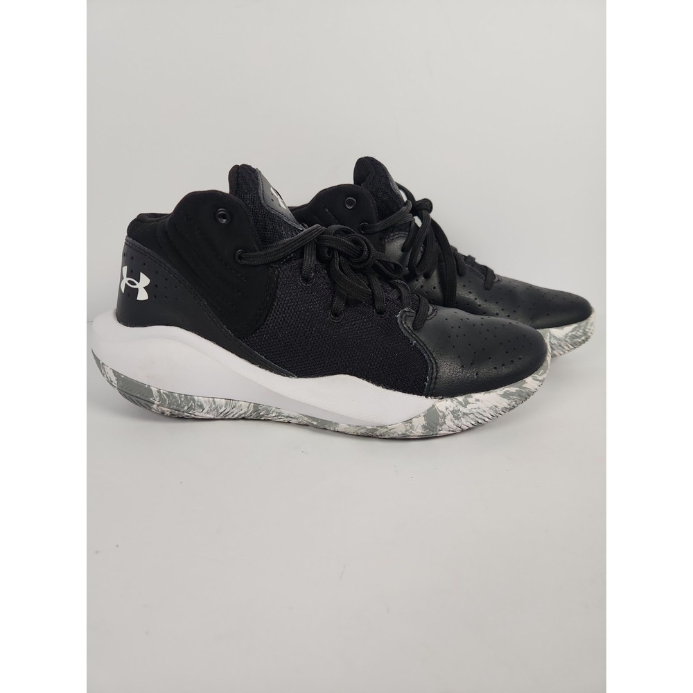 Under Armour Jet 21 Black White Camo Basketball Shoe GS 6Y Women 7.5 3024794-001
